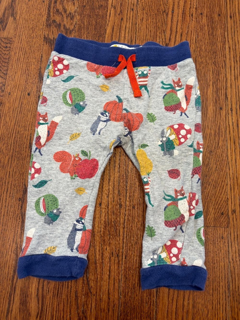 🍄 Baby Boden Forest Friends Printed Pants (12–18M)